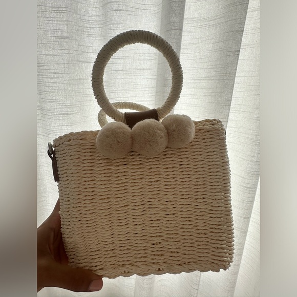 White Rafia Mini Bag - Picture 5 of 8